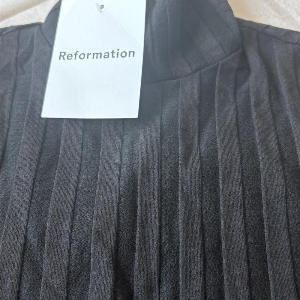 NWT Reformation Libra Knit Dress Black Size Medium - Picture 5 of 6